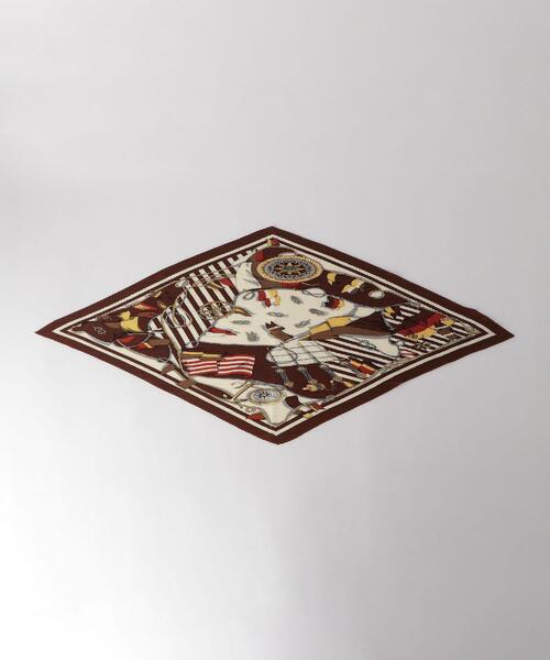 BEAUTY&YOUTH UNITED ARROWS(ビューティーアンドユースユナイテッドアローズ)の「BY プリントプリーツスカーフ(バンダナ/スカーフ・レディース・ライム/モカ・FREE)」の3枚目の写真