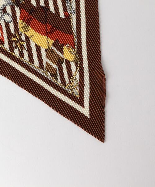 BEAUTY&YOUTH UNITED ARROWS(ビューティーアンドユースユナイテッドアローズ)の「BY プリントプリーツスカーフ(バンダナ/スカーフ・レディース・ライム/モカ・FREE)」の4枚目の写真