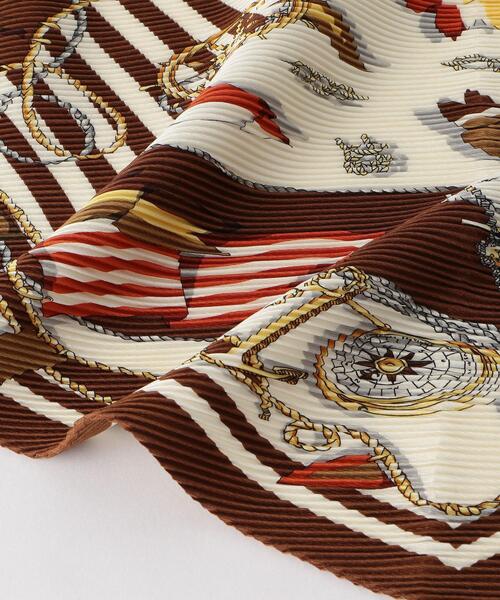 BEAUTY&YOUTH UNITED ARROWS(ビューティーアンドユースユナイテッドアローズ)の「BY プリントプリーツスカーフ(バンダナ/スカーフ・レディース・ライム/モカ・FREE)」の5枚目の写真