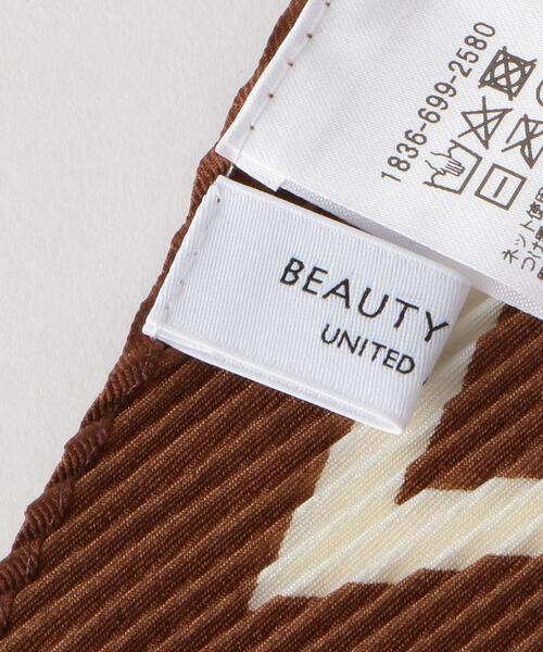 BEAUTY&YOUTH UNITED ARROWS(ビューティーアンドユースユナイテッドアローズ)の「BY プリントプリーツスカーフ(バンダナ/スカーフ・レディース・ライム/モカ・FREE)」の6枚目の写真