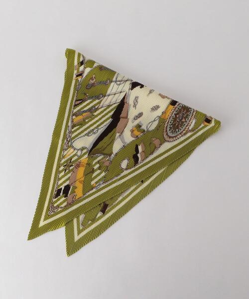 BEAUTY&YOUTH UNITED ARROWS(ビューティーアンドユースユナイテッドアローズ)の「BY プリントプリーツスカーフ(バンダナ/スカーフ・レディース・ライム/モカ・FREE)」の7枚目の写真