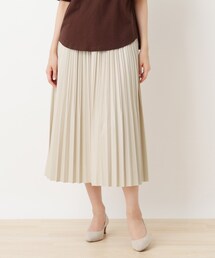 DRESKIP | 【藤本美貴さん着用商品】フェイクレザ－プリ－ツスカート(スカート)