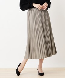 DRESKIP | 【藤本美貴さん着用商品】フェイクレザ－プリ－ツスカート(スカート)