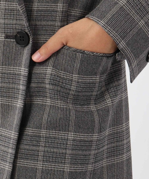 UNTITLED アンタイトル ダブルブレストジャケット チェック UNTITLED（アンタイトル）の「◇メランジドライチェックダブル