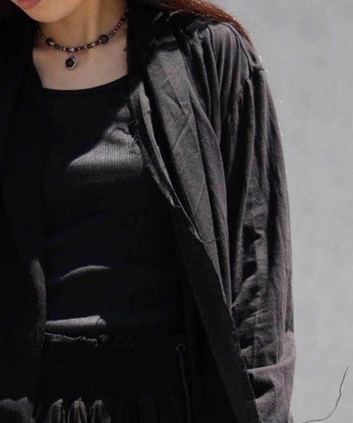 KMRii（ケムリ）の「【別注】KMRii/ケムリ/Double Layered Cardigan（カーディガン/ボレロ・メンズ・ブラック・1/2/3）」の19枚目の写真