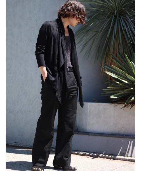 KMRii（ケムリ）の「【別注】KMRii/ケムリ/Double Layered Cardigan（カーディガン/ボレロ・メンズ・ブラック・1/2/3）」の8枚目の写真