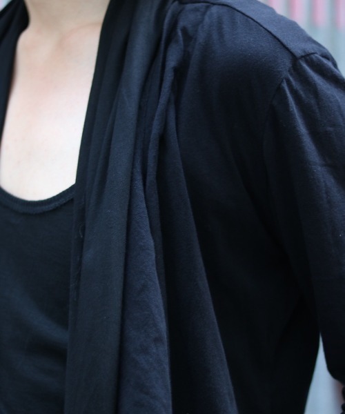 KMRii（ケムリ）の「【別注】KMRii/ケムリ/Double Layered Cardigan（カーディガン/ボレロ・メンズ・ブラック・1/2/3）」の5枚目の写真