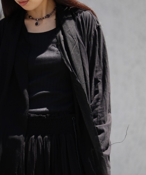 KMRii（ケムリ）の「【別注】KMRii/ケムリ/Double Layered Cardigan（カーディガン/ボレロ・メンズ・ブラック・1/2/3）」の10枚目の写真