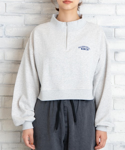 WEGO（ウィゴー）の「WEGO/ハーフジップショートスウェット（スウェット・レディース・その他1/オートミール/ホワイト/その他2・FREE）」の17枚目の写真