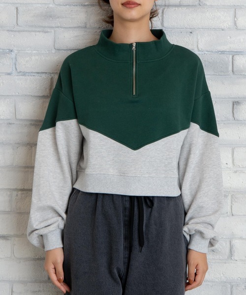 WEGO（ウィゴー）の「WEGO/ハーフジップショートスウェット（スウェット・レディース・その他1/オートミール/ホワイト/その他2・FREE）」の16枚目の写真