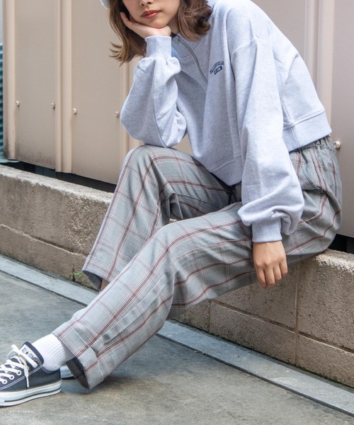 WEGO（ウィゴー）の「WEGO/ハーフジップショートスウェット（スウェット・レディース・その他1/オートミール/ホワイト/その他2・FREE）」の8枚目の写真