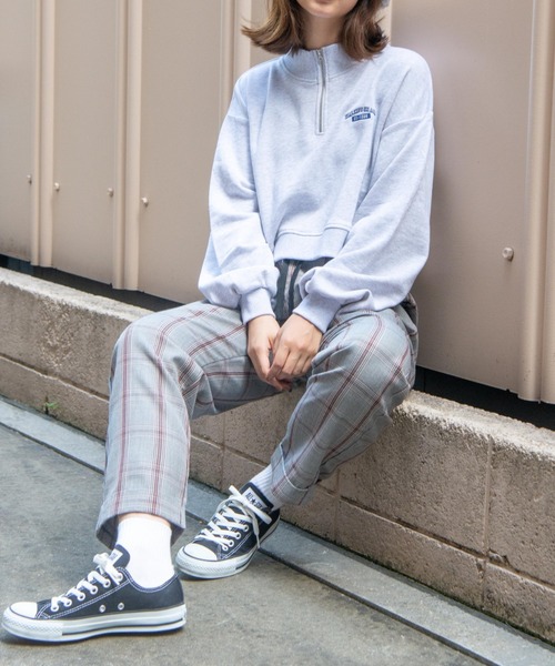 WEGO（ウィゴー）の「WEGO/ハーフジップショートスウェット（スウェット・レディース・その他1/オートミール/ホワイト/その他2・FREE）」の9枚目の写真