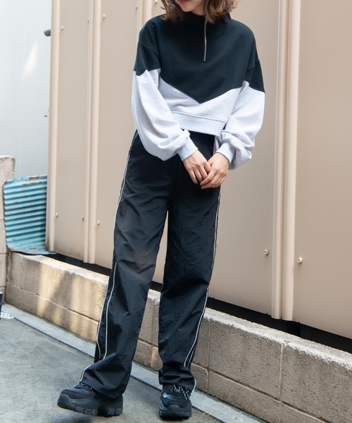 WEGO（ウィゴー）の「WEGO/ハーフジップショートスウェット（スウェット・レディース・その他1/オートミール/ホワイト/その他2・FREE）」の10枚目の写真