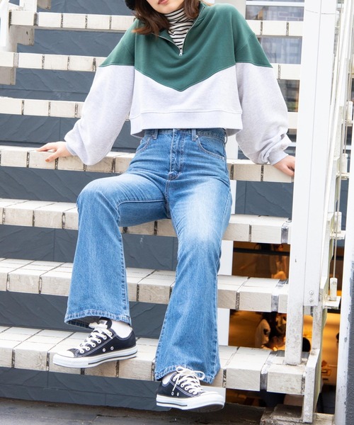 WEGO（ウィゴー）の「WEGO/ハーフジップショートスウェット（スウェット・レディース・その他1/オートミール/ホワイト/その他2・FREE）」の12枚目の写真