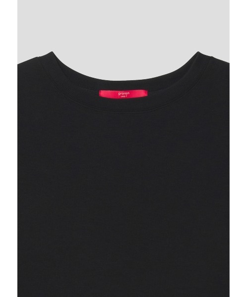 Design Tshirts Store graniph(デザイン ティーシャツ ストア グラニフ)の「ドットアンドホワイトフラワー|ファブリックコンビネーションスウェットワンピース(ワンピース・レディース・ブラック・FREE)」の9枚目の写真