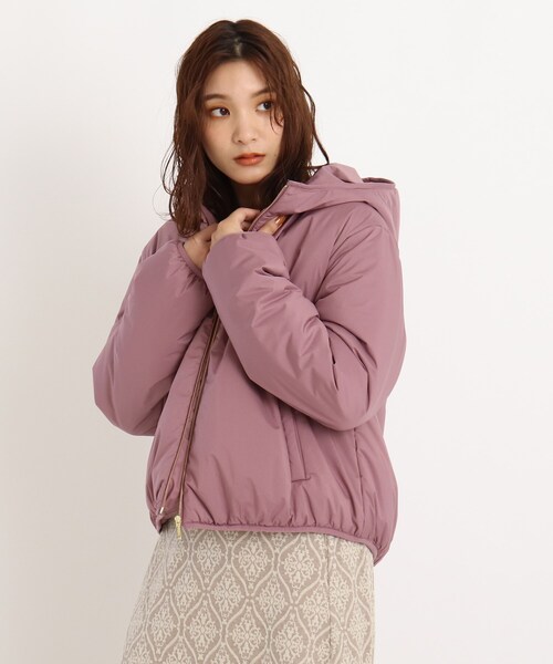 grove（グローブ）の「◇【S-LL】ステッチレス中綿フードジャケット