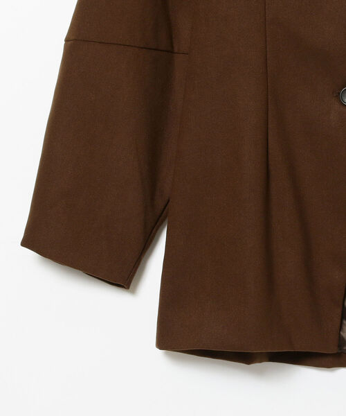 Ray BEAMS(レイビームス)の「GHOSPELL / Submerge Collarless Blazer(ノーカラージャケット・レディース・ブラウン・ONE SIZE)」の6枚目の写真