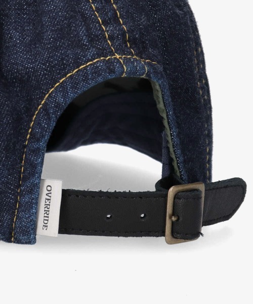 OVERRIDE（オーバーライド）の「OVERRIDE BACK SATIN x DENIM 8P CAP（キャップ・メンズ・ブラック/ネイビー/グリーン・57~59cm）」の6枚目の写真