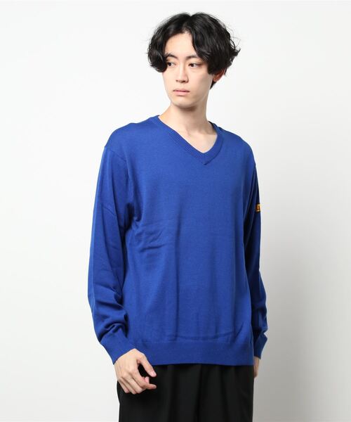 【LOUDMOUTH/ラウドマウス】ワンポイントロゴ スタンダード Vネック ニットセーター 【LOUDMOUTH/ラウドマウス】ワンポイントロゴ スタンダード Vネック ニットセーター