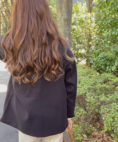 LAUIR(ラウアー)の「比翼ボタンショートコート(その他アウター・レディース・ブラック/ベージュ/ネイビー/グレイッシュベージュ/ダークベージュ・MEDIUM/LARGE/X-LARGE)」の12枚目の写真