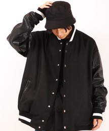 RE730（アールイーセブンサーティー）の「RE730 ウールライク メルトン 袖PUレザー ビッグスタジャン（スタジャン）」