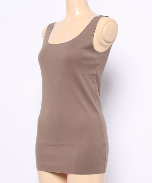RIVE DROITE（リヴドロワ）の「シームレスタンク（タンクトップ・レディース・グレイッシュベージュ/グレー系その他/モカ/チャコールグレー・FREE）」の5枚目の写真