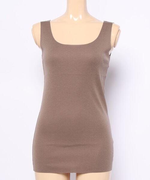 RIVE DROITE（リヴドロワ）の「シームレスタンク（タンクトップ・レディース・グレイッシュベージュ/グレー系その他/モカ/チャコールグレー・FREE）」の13枚目の写真
