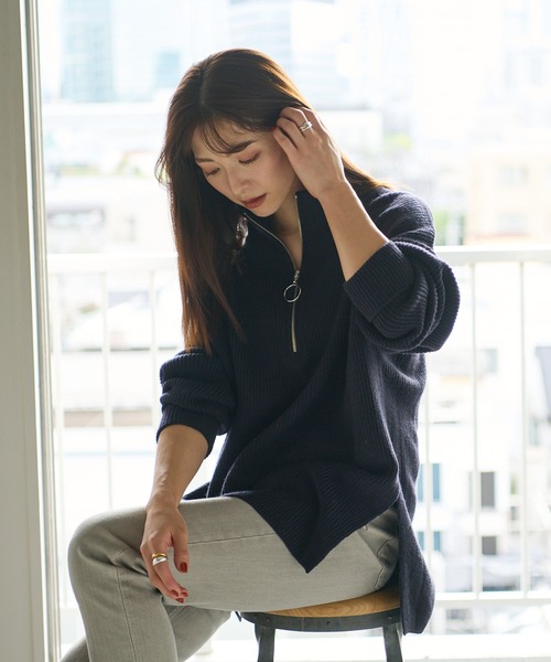 RIVE DROITE（リヴドロワ）の「シームレスタンク（タンクトップ・レディース・グレイッシュベージュ/グレー系その他/モカ/チャコールグレー・FREE）」の16枚目の写真