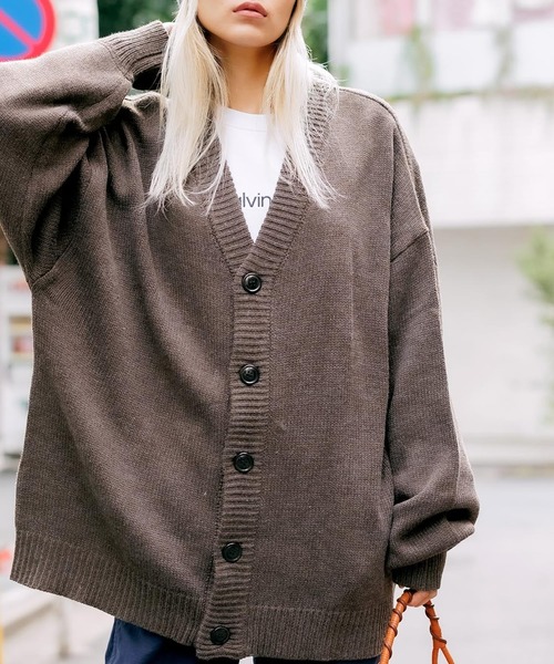 ROOPTOKYO(ループトウキョウ)の「ハイゲージ Vネックニットカーディガン(カーディガン/ボレロ・メンズ・ブラック/チャコール/ブルー/ホワイト・L/M)」の3枚目の写真