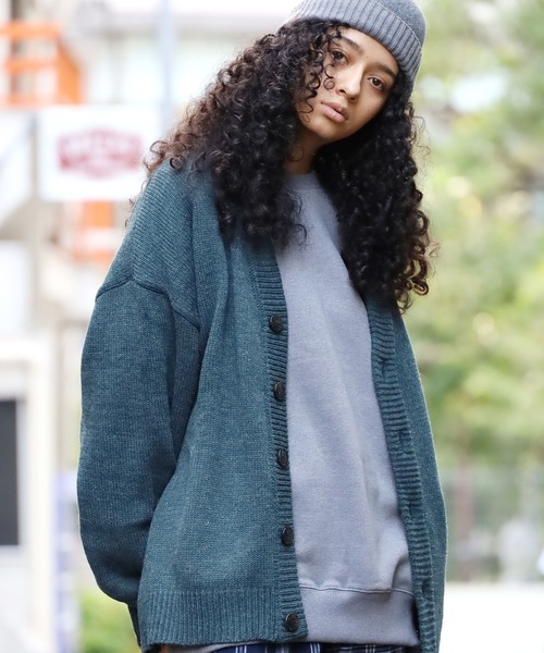 ROOPTOKYO(ループトウキョウ)の「ハイゲージ Vネックニットカーディガン(カーディガン/ボレロ・メンズ・ブラック/チャコール/ブルー/ホワイト・L/M)」の9枚目の写真