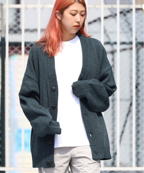 ROOPTOKYO(ループトウキョウ)の「ハイゲージ Vネックニットカーディガン(カーディガン/ボレロ・メンズ・ブラック/チャコール/ブルー/ホワイト・L/M)」の12枚目の写真