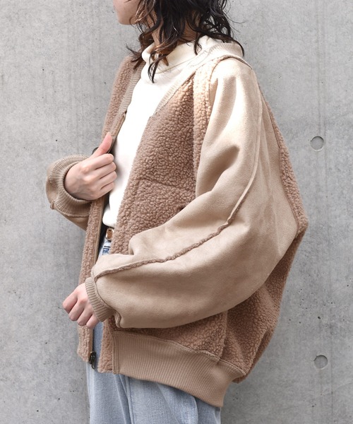 w closet（ダブルクローゼット）の「【リバーシブル】エコムートンリブ