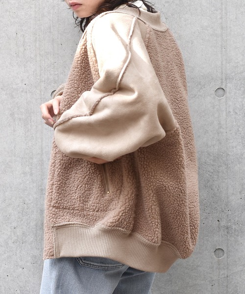 w closet（ダブルクローゼット）の「【リバーシブル】エコムートンリブ