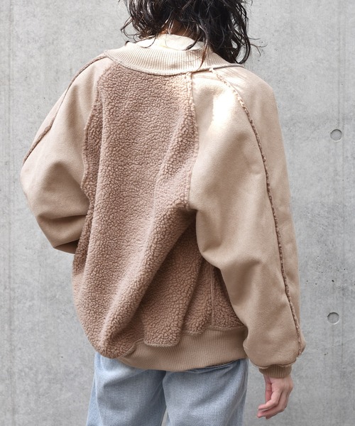 w closet（ダブルクローゼット）の「【リバーシブル】エコムートンリブ