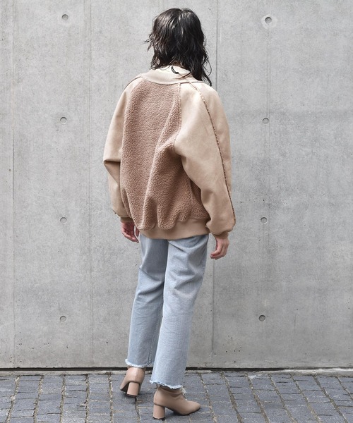 w closet（ダブルクローゼット）の「【リバーシブル】エコムートンリブ