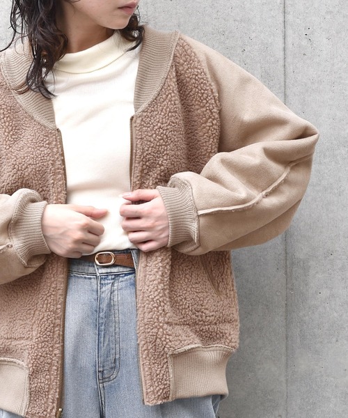 w closet（ダブルクローゼット）の「【リバーシブル】エコムートンリブ