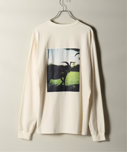 NULABEL(ニューレーベル)の「NULABEL / ニューレーベル PHOTOGRAPH T-SHIRT LS(Tシャツ/カットソー・メンズ・アイボリー/チャコールグレー/ブラック・LARGE/MEDIUM)」の2枚目の写真