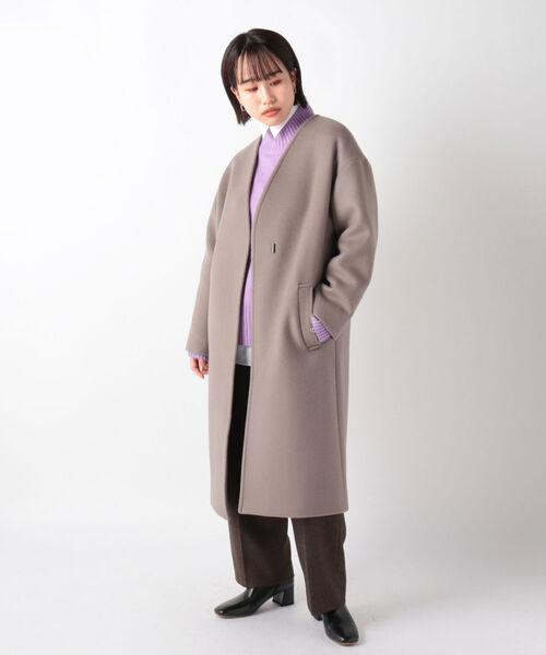 NOLLEY’S Sophi(ノーリーズソフィ)の「◇【WEB限定カラーあり】ダブルビーバーコート(その他アウター・レディース・ミント/ラベンダー/モカ/ベージュ/ブラック・38/36)」の15枚目の写真