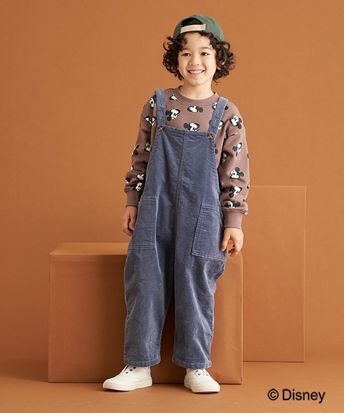 b・ROOM（ビールーム）の「コーデュロイオーバーオール（サロペット/オーバーオール・キッズ・アイボリー/モスグリーン/キャメル/ブルー・130cm/110cm/100cm/90cm/120cm）」の4枚目の写真