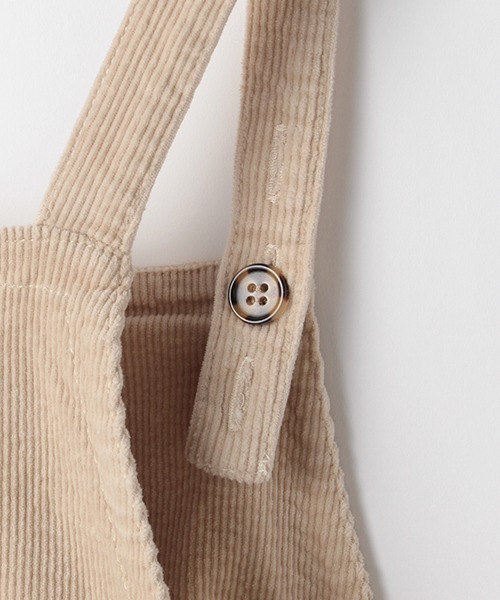 b・ROOM（ビールーム）の「コーデュロイオーバーオール（サロペット/オーバーオール・キッズ・アイボリー/モスグリーン/キャメル/ブルー・130cm/110cm/100cm/90cm/120cm）」の12枚目の写真