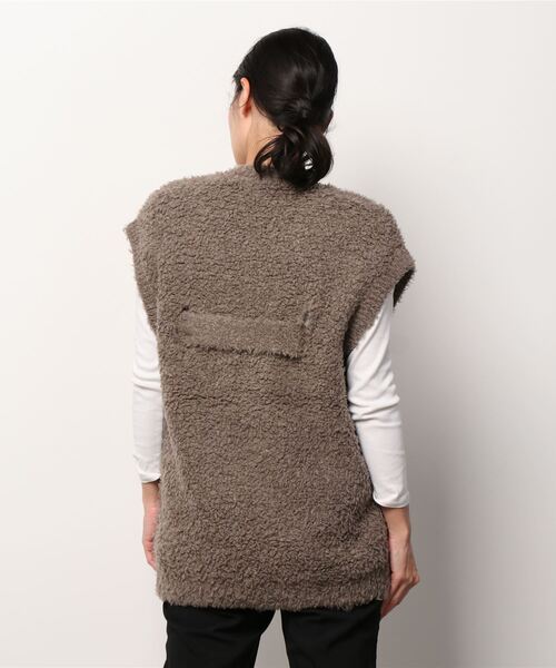 G.V.G.V.(ジーヴィージーヴィー)の「SHAGGY YARN VEST(ベスト・レディース・ホワイト/ブラウン・ONE SIZE)」の16枚目の写真