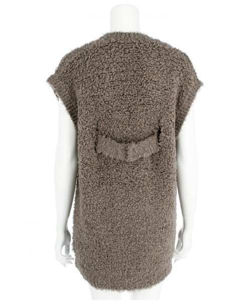 G.V.G.V.(ジーヴィージーヴィー)の「SHAGGY YARN VEST(ベスト・レディース・ホワイト/ブラウン・ONE SIZE)」の11枚目の写真