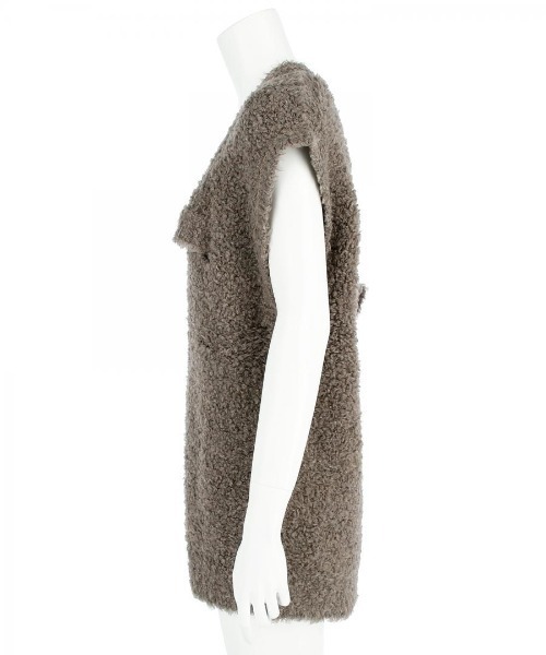 G.V.G.V.(ジーヴィージーヴィー)の「SHAGGY YARN VEST(ベスト・レディース・ホワイト/ブラウン・ONE SIZE)」の12枚目の写真