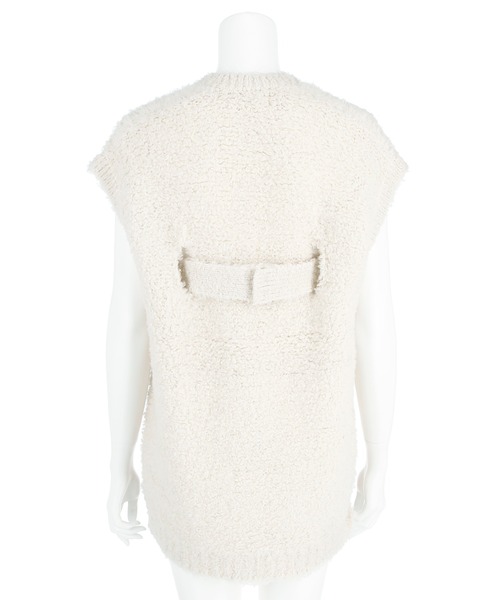 G.V.G.V.(ジーヴィージーヴィー)の「SHAGGY YARN VEST(ベスト・レディース・ホワイト/ブラウン・ONE SIZE)」の4枚目の写真