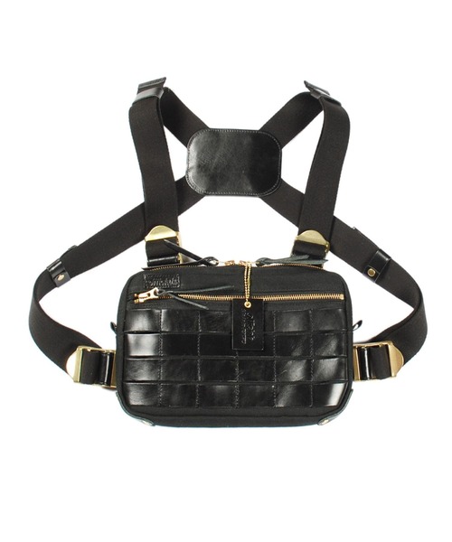 OFFICIAL（オフィシャル）の「OFFICIAL オフィシャル/ Marshall Style Tri-Strap Chest Bag レザー キャンバス  チェストバッグ 日本別注モデル OF21-004J OF21-005J OF21-006J（ボディバッグ/ウエストポーチ・メンズ・ブラック/ブラウン/ナチュラル・FREE）」の4枚目の写真