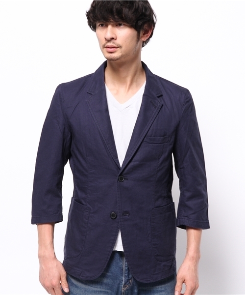 WEGO（ウィゴー）の「WEGO/フレンチリネン混テーラードジャケット（テーラードジャケット・メンズ・ブルー/ネイビー/その他1・LARGE/MEDIUM）」の15枚目の写真