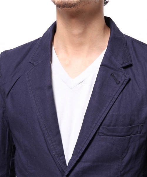 WEGO（ウィゴー）の「WEGO/フレンチリネン混テーラードジャケット（テーラードジャケット・メンズ・ブルー/ネイビー/その他1・LARGE/MEDIUM）」の19枚目の写真