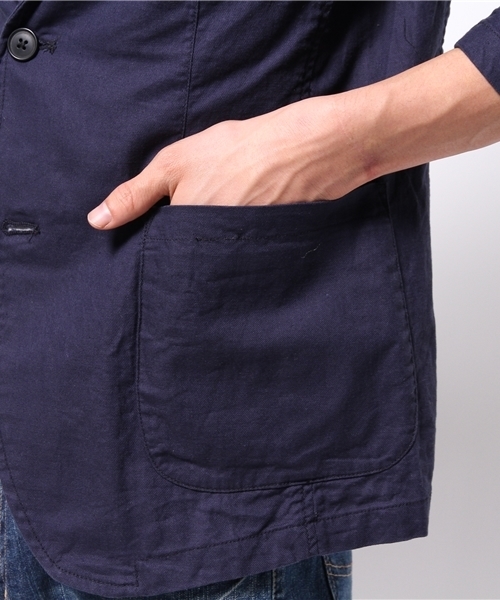 WEGO（ウィゴー）の「WEGO/フレンチリネン混テーラードジャケット（テーラードジャケット・メンズ・ブルー/ネイビー/その他1・LARGE/MEDIUM）」の11枚目の写真