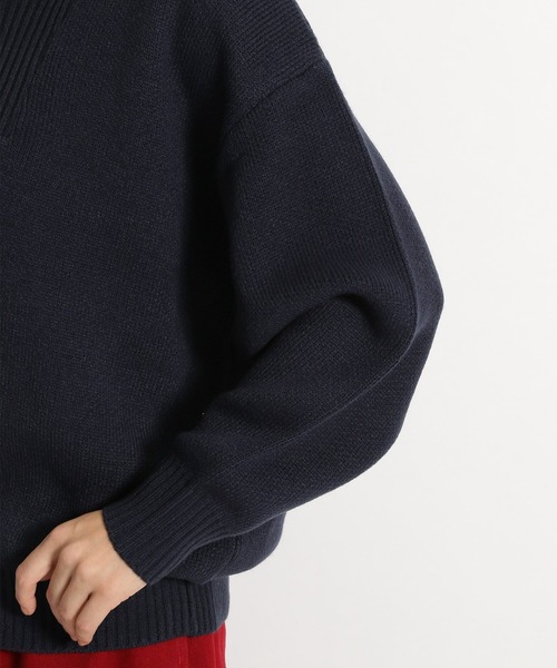 niko and...（ニコアンド）の「ハーフジップニットプルオーバー（ニット/セーター・レディース・ベージュ/グリーン/ネイビー/セージグリーン/ピンク/ライトグレー・FREE）」の13枚目の写真