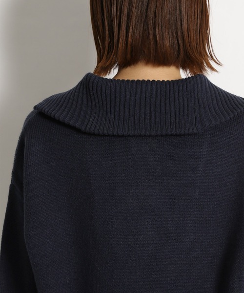 niko and...（ニコアンド）の「ハーフジップニットプルオーバー（ニット/セーター・レディース・ベージュ/グリーン/ネイビー/セージグリーン/ピンク/ライトグレー・FREE）」の21枚目の写真